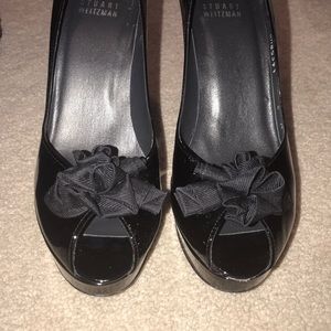 Stuart Weitzman black patent leather heels